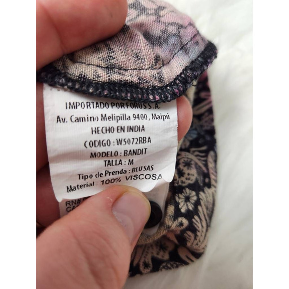 RVCA Womens Crop Top Purple Blue Butterfly Print Sleeveless Spaghetti Strap M - Picture 6 of 6